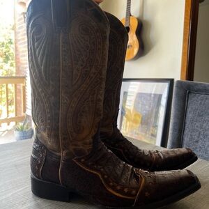 Brown Leather Cowboy Boots